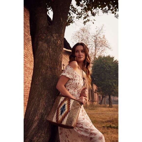 Myra Bag Handbags - Myra Bag Handmade Luzy  Shoulder Bag Upcycled Canvas & Cowhide Leather